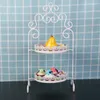 2 lagen ronde witte kant cupcake ijzeren cake stand verjaardagsfeestje hotel decoratie bruiloft torens dressert