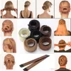 Cascos de cabelo Girl Hair DIY Styling Donut Former Foam Hair Arcos French Twist Magic Tools Bun Maker
