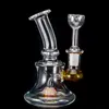 Mini-Quarz-Bong-Wasserpfeife, Becherboden, Bohrinsel, Bubbler, Glas-Bong-Wasserpfeifen, Vollquarz-Reifen-Perc-Wasserpfeife mit 14-mm-Verbindung!