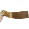 Brasiliansk Virgin Hair Honey Blonde Rak 100g 40st / Lot Hud Weft Seamless Hair Extensions Tape In Human Hair Extensions