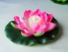 Upscale Artificial LED Floating Lotus Flower Electronic Candle Lights för Xmas Födelsedag Bröllopsfest dekorationer Tillbehör