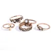 Idealway 10pcs/set Fashion Vintage Rhinestone Hollow Out Knuckle Nail Midi Ring Set sieraden