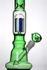 12 polegadas azul verde transparente tubo reto com braço colorido árvore perc bongos de vidro tubo de água difuso downstem com 14 mm narguilés articulados