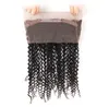 Brazilian Human Virgin Remy Hair 360 Spitze Frontal Straight Kinky Curly Produkt natürliche schwarze Farbe 130% Desnity