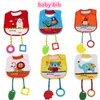 8 modelos infantis toalhas saliva do bebê bib cartoon animal criança babadores para bebê crianças panos arroto crianças lenço com mordedor Beads kid362