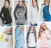 Kadınlar Parmak Hoodie Dijital Baskı Mont Fermuar Lace Up Uzun Kollu Kazak Kış Bluzlar Açık Tişörtü Dış Giyim 9 Stilleri OOA3396