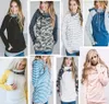 Femmes Doigt À Capuche Impression Numérique Manteaux Zipper Lace Up Pull À Manches Longues Blouses D'hiver En Plein Air Sweats Outwear 9 Styles OOA3396