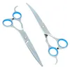 7.0inch vs JP440C Pet Supplies Cutting Saxar Tunna sax Curved Sharp Shears Professional Pet Sax för hund Grooming, LZS0582