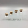 5ml 22x30x12.5mm Small Mini Clear Glass Butelki Słoiki z Korka Korki / Wiadomość Wesele Wish Jewelry Party Favors