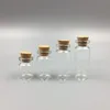 8ML 22X40X12.5MM Small Mini Clear Glass bottles Jars with Cork Stoppers/ Message Weddings Wish Jewelry Party Favors