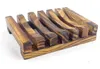Vintage Wooden Soap Dish Plate Tray Holder Box Case Shower Hand washing DHl Free Shipping LLFA
