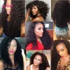 Brazilian Curly Virgin Human Hair Weave Bundles Peruvian Malaysian Indian Mongolian Deep Kinky Curly Human Hair Extensions Natural Color