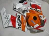 Injektionsgjutningsmässigt kit för Honda CBR1000RR 04 05 Orange Vit Bodywork Fairings Set CBR1000RR 2004 2005 OT05