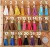 Mix Color Tassel For Keychain Cellphone Straps Jewelry Charms Leather Handmade Tassels With Metal Caps