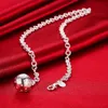 S057 precio bajo 925 bola de plata colgante collar pulsera conjunto de joyería de moda regalo de cumpleaños clásico de calidad superior envío gratis