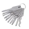 Locksmith Supplies Klom 10pcs Jiggler Keys Car Lock Pick Set defided Lock Professional Tool Stainless Steel6550904