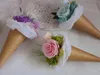 Mini cône de crème glacée pour emballage de fleurs Bouquet de fleurs emballage cadeau artisanat papier d'emballage Kraft matériaux d'emballage floraux