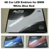 Voor BMW 4D LED -logo Licht auto accessoires Badges Emblem 12V 82 mm Witblauw Red High Quality Achterlichten 65761562368993