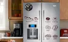 創造的な目覚まし時計レジャータイムクロック冷蔵庫マグネットメッセージ投稿撤回ウォッチ冷蔵庫マグネットミュート壁時計