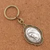 Alloy Catholicism Blessed Virgin Mary Madonna Key Ring 2 Inch Miraculous Medal Keychain with Prayer Travel Protection K1743 12colors 12lots/lot