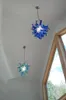 Mini Blue Lampen Hanger Kroonluchter Kleine Handgeblazen Kroonluchters Stijl Aqua Marine Sea Spray LED Custom Lighting