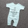 DHL 4 Design Ins Baby Romper Garnitur Bawełniane Krótki Rękaw Listy Paski Drukowanie Pajaciki Chłopcy / Girls Kostiumy Maluchy BodyStualSts Sets