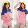 Wholesale-ファッション女性のマタニティ母乳育児服アイスシルク夏ティープリント看護トップ/ Tシャツ