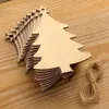 10-pack trä julprydnader juldekorationer Jul dekor boll hjort snögubbe ängel träd för xmas träd, festlig pary dekoration