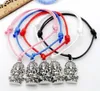 Free Ship 100pcs Buddha String Lucky Red wax Cord Adjustable Bracelet NEW