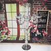 Décoration beau grand candélabre en métal acrylique argent 5 bras pour centres de table de mariage décoration de fête de mariage