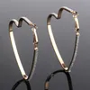 Fashion Women Lady Cute Heart Shape Silver Gold Plated Charm Ear Stud Earrings Party Club Wear Jewelry