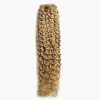 ウェフトハニーブロンドブラジルの髪織り1バンドルノンレミー100g未加工のブラジルの変態巻きバージンヘア織り二重横糸