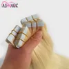 Tape In Human Hair Extensions Pu Skin Weft Remy 40 Pieces 100g Brazilian Virgin Hair Straight 18"20"22" Ali Magic Factory Price