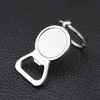 Bierflesopener Sleutelhanger Ringen DIY voor 25mm Glas Cabochon Sleutelhangers Legering Keuken Gereedschap Mannen Geschenken Sieraden Graveerbare Sleutelhangers DHL