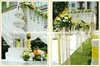 Wedding walk way flower stand stage venue arylic crystal column pillar for wedding decoration