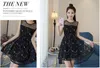 韓国の刺繍レースベストエレガントな視点ヨーロッパのルートヤーンノースリーブドレス長いタキシードファッションFlare5787560の前