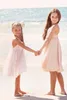 Empire Flower Girls Dresses Perfect for Shabby Chic Rustic Beach Wedding Party Bohemian Short First Communion Dress for Little Girls