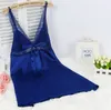 Sleepwear Wholesale ladies sexy silk satin nightgown sleeveless nightdress plus size sleepwear lace nighties Vneck sleepwear nightwear for