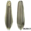 ZF Top Quality 15 Colors Claw Clip Ponytails 55 CM 130g Hair Piece Synthetic Long Straight Hair Extensions Women Fashion4528272