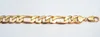 Handsome 18K Solid Yellow Gold Men's Chain Armband 8.8Inches ITALIEN NYHET BÄSTA PACKAGED MED FREE GIFT Packaged Ej nöjd, snabb återbetalning