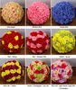 New 15/17/20CM Wedding silk Pomander Kissing Ball flower ball decorate flower artificial flower for wedding garden market decoration I090