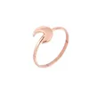 Everfast 10pc/Lot Fashion Tjock Half Moon Rings Gold Silver Rose Gold Plated Simple Smycken Män Kvinnor Sailor Jewelry EFR083 Fatory Price