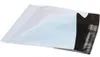 13x22 cm blanc poly mailer expédition sacs d'emballage en plastique produits courrier par courrier fournitures de stockage envoi de pochettes d'emballage auto-adhésives Lot