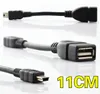 11 cm Micro USB vers mini USB hôte OTG câble pour DAC Portable amplificateur numérique tablette pc téléphone portable mp4 mp5 300 ps/lot