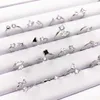 Nieuwe Zilveren Opening Ring Crystal Rhinestone Simple Popular Fashion Design Hot Sales Kleur Houding Kwaliteit Band Ringen Nice Wedding Sieraden