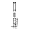 New arrival Glass Bong doube lHoneycomb Percolator Two Functions Water Pipes Free Bowl Bubbler Oil Rigs Hookahs