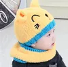 Winter Baby Hat and Scarf Cute 3d Cat Szydełka Dziany Czapki Dla Niemowląt Chłopcy Dziewczyny Dzieci Dzieci Szyi Warmer