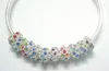 30st / lot silverpläterad europeisk kristall legering lösa pärlor för DIY armband halsband smycken gåva c28
