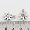 Hot ! 120pcs Antiqued Silver-finished Zinc-Based Alloy Double-Sided Sun With Eye charms Fit Pendants Necklace 19 X15mm DIY Jewelry