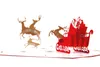 El yapımı Noel Kartları Yaratıcı Kirigami Origami 3D Tebrik Kartı ile Santa Ride Kartpostallar Şenlikli Parti Malzemeleri